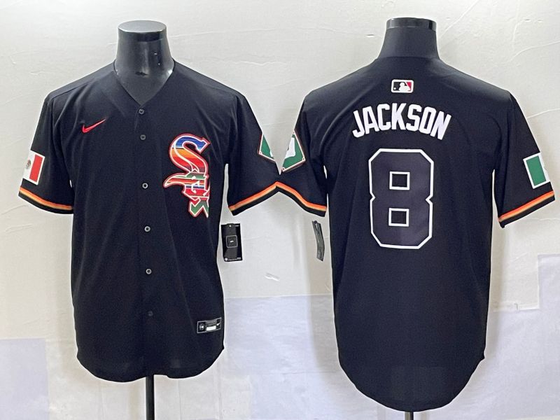 Men 2025 Chicago White Sox #8 Jackson Black Game Nike MLB Jersey style 7031->chicago white sox->MLB Jersey